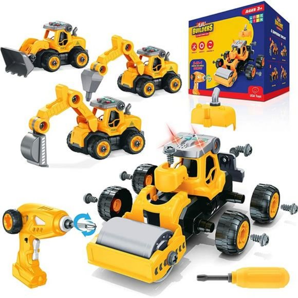 Take Apart Construction Toy for Kids - 4-in-1 Take Apart Truck with Drill, 34pc - Picture 1 of 6